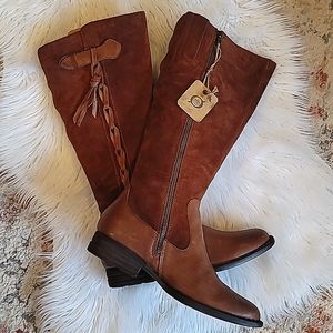 Born Cook Brown Leather Suede Boots size 9 M - NWT